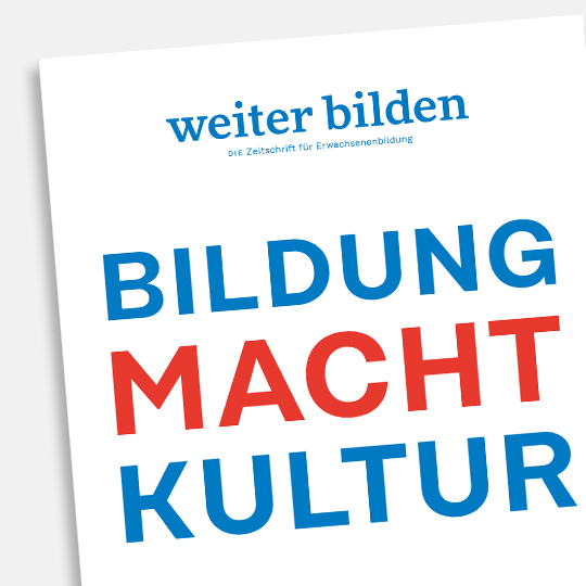 Cover „weiter bilden“ Bildung. Macht. Kultur